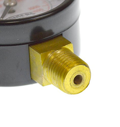 Winters 2 inch Dial Size, Multi Function Economy Utility Dry Pressure Gauge, Brass Internals, Black Steel Case, Dual Scale 0-160 psi/kPa, 3-2-3% Accuracy, 1/4 inch NPT Bottom Mount, Pressure Gauge