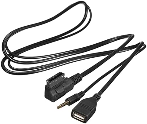 Yosoo Health Gear Aux Cable Adapter Ami Mdi MMI 3.5mm Jack Music Interface Car USB Aux O Input Cable Adapter Bluetooth Adapter Cable Aux Adapter for A6l A8l A4l