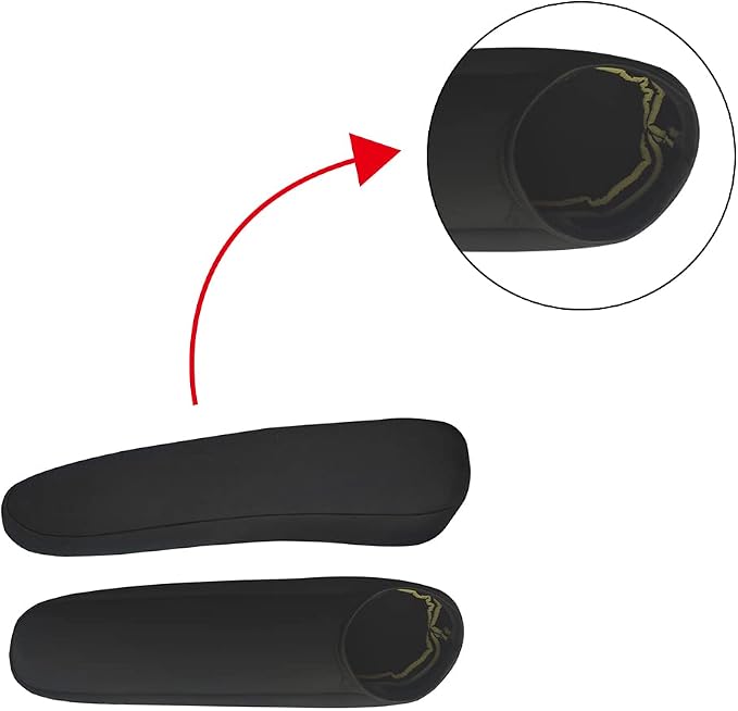 AOMSAZTO for Honda CRV 1997-2010 Seat Armrest Covers Black Arm Rest Cover Replacement Fabric One Pair