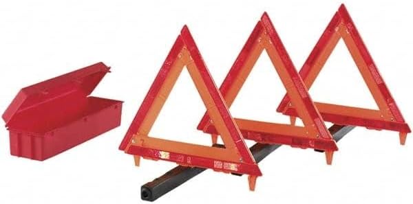 Emergency Roadside Kit, 4-Piece Set, 3 Warning Triangles with Storage Box