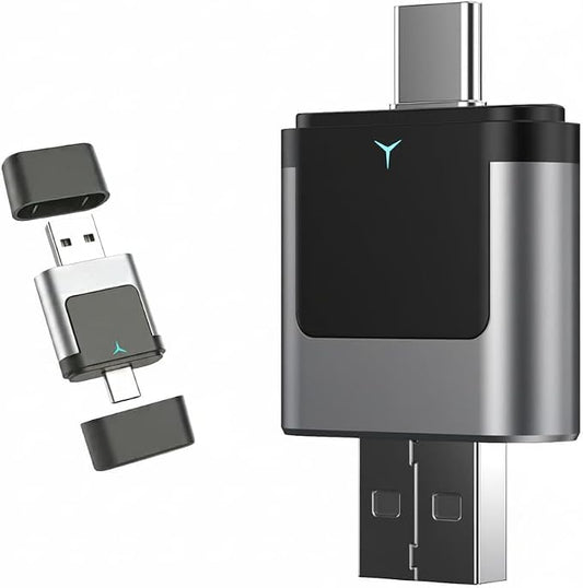 Wireless CarPlay and Android Auto Adapter, USB-A and USB-C Dual Connector Version, 2 in 1 Wireless Adapter for Factory Wired CarPlay Android Auto Cars, OEM Control Support