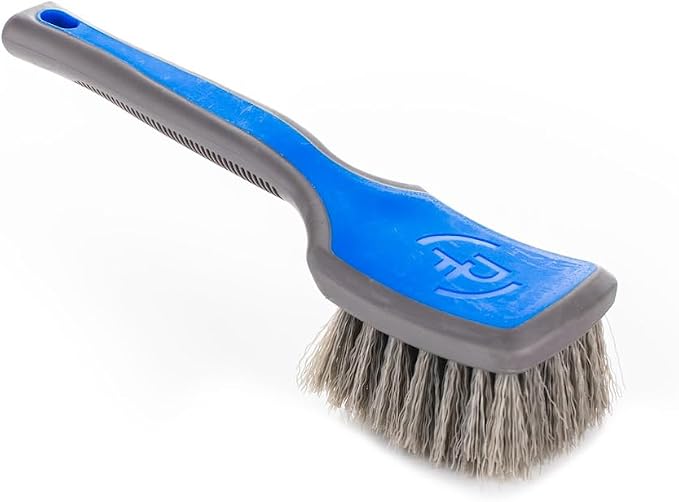 Detail Factory - ProGrip Tire Brush - Ergonomic ProGrip Handle, Stiff Synthetic Bristles, Ergonomic Design, Clean Your Tires with Ease - Avalanche
