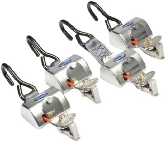 Q'Straint Q-8301-A QRT Max Retractor Kit – Knobless A-Track Mounted – Set of 4 Automatic Locking Wheelchair Tie-Down Retractors for Mobility Transport Systems