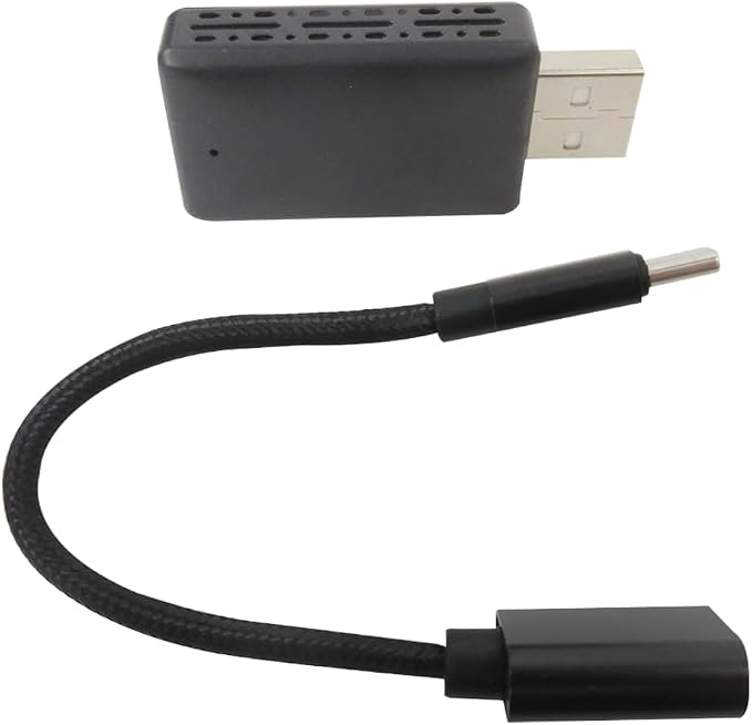 USonline911 Fast and Stable 2-in-1 Upgraded Car Play Wireless Adapter with 5Ghz WiFi and BT 5.0 Transmission Module Plug and Play for Androi-d Auto Wireless Adapter