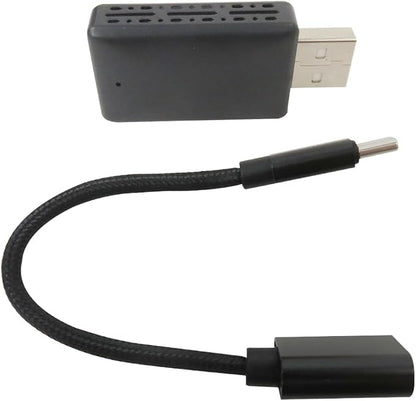 USonline911 Fast and Stable 2-in-1 Upgraded Car Play Wireless Adapter with 5Ghz WiFi and BT 5.0 Transmission Module Plug and Play for Androi-d Auto Wireless Adapter