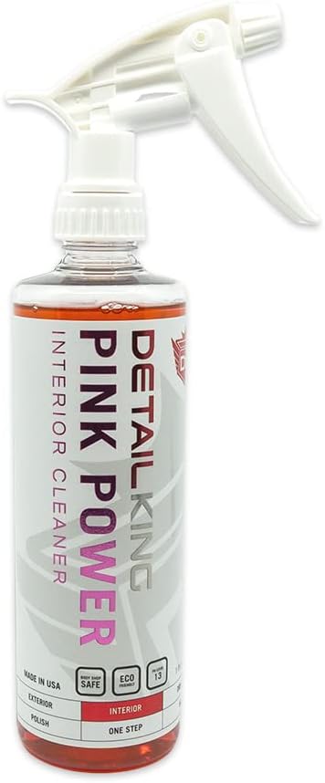 Detail King Pink Power Automotive Interior Cleaner - Pint - Perfect for Vinyl, Plastic & Leather Surfaces