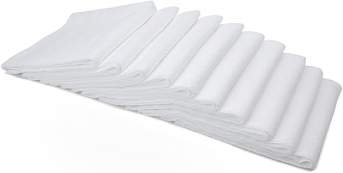 Autofiber [Mr. Everything] Premium Paintwork and Coating Leveling Towel (16"x16") 10 Pack (White)