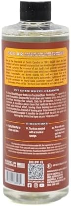 SOCAR Pit Crew Wheel Cleaner - 16 fl oz Removes Brake Dust, Road Dirt, Grime. Professional Strength Powerful Formula. Safe for Aluminum, Chrome, Alloy Wheels, Brake Components
