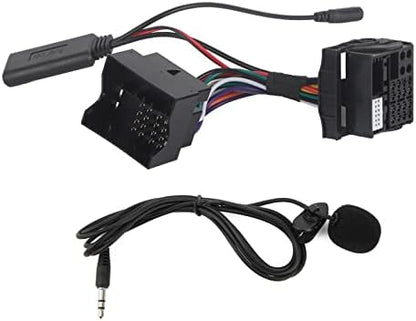 Acouto for RCD 510 Bluetooth Module, Car Microphone with AUX Bluetooth Adapter for RNS 310 510 for RCD 300 310 510, Microphone Adapter Auxiliary Audio Wire 150cm/59in Length Replacement