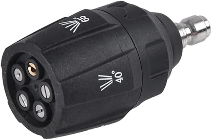 5 in 1 High Pressure Spray Nozzle with 1/4 Quick Connect (5 Settings: 0, 15, 25, 40, 65)