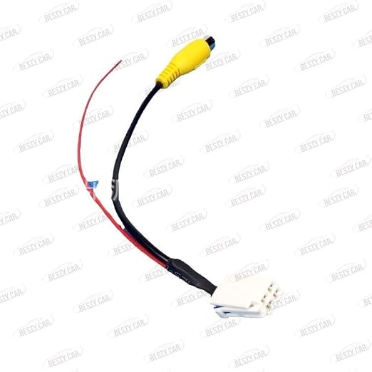 4Pin Fatory Car Radio Stereo Backup Rearview Reverse Camera RCA Video in Cable Converter Adapter Plug for Toyota Mazda Selected Models with Detected Cable