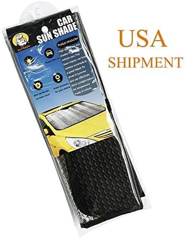 Big Hippo Windshield Sun Shade Car Sun Shade for 2007-2024 Wrangler Rubicon Sahara TJ JK JKU 2 & 4 Door-Sun Visor Protector Blocks UV Rays Windshield Sunshade, Blue