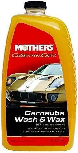 Mothers California Gold Carnauba Wash & Wax,64 oz.—Cleans,Shines & Protects–Gentle,pH Balanced, Ultra-Sudsy for a Spot-Free,Brilliant Finish.Biodegradable&Won't Strip Wax or Ceramic(05674) (Pack of 2)