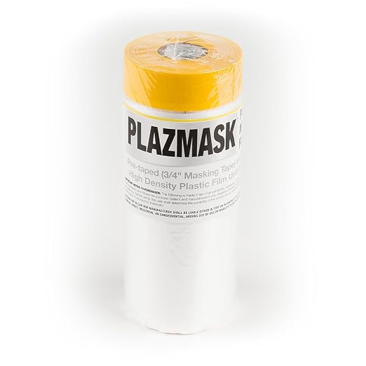 Pre-Taped Masking Film, 3-Feet X 65-Feet