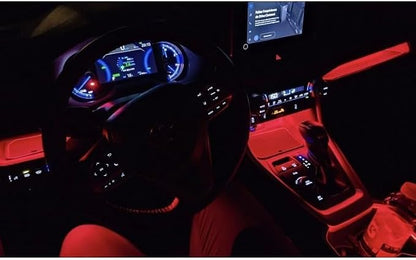 HIGH FLYING 2019-2025 for Toyota RAV4 Center Console Dashboard LED Light Strip with On+Off Switch 3pcs Car Interior Accessories (Red)