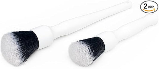 Detail Factory - Synthetic Detailing Brush Set - Ultra-Soft Interior Car Cleaning Brushes for, Screens, Emblems, & Tight Spaces - White