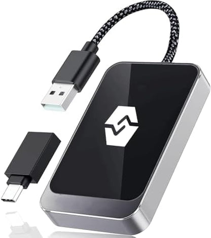Wireless CarPlay Adapter for Apple iPhone & Android Auto (2026 Upgrade) – Convert Wired to Wireless CarPlay Adapter, Plug & Play, Fast Connection, Stable Performance, iOS 10+ / Android w/USB-C