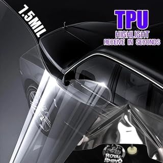 TPU Paint Protection Film PPF, Self-Healing Car Clear Bra with UV Resistance, 7.5MIL,Anti-Corrosion & Hydrophobic Coating, Anti-Oxidation, Gloss Enhancement. (23.6inchX157.4inch)