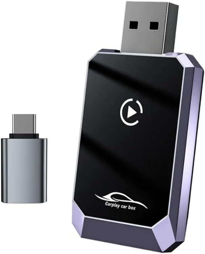 Carplay Adapter for Apple iPhone & Android Auto 2-in-1 Fast & Stable Carplay Wireless Adapter Convert Wired to Wireless Car Play Dongle for iOS 10+/Android 11+