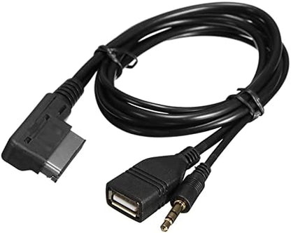 Yosoo Health Gear Aux Cable Adapter Ami Mdi MMI 3.5mm Jack Music Interface Car USB Aux O Input Cable Adapter Bluetooth Adapter Cable Aux Adapter for A6l A8l A4l