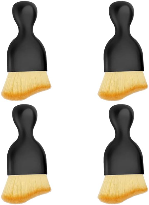 Soft Microfiber Car Detailing Brushes 4 Pack - Scratch-Free Interior & Exterior Cleaning Kit for Leather Seats, Dashboard Dusting, Air Vents, Trim | Car Detailing Tools for Cars, Trucks, SUVs