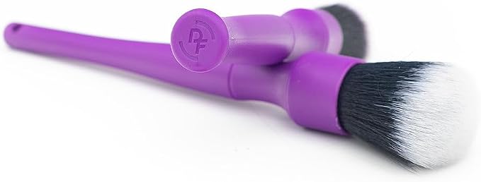 Detail Factory - Synthetic Detailing Brush Set - Ultra-Soft Interior Car Cleaning Brushes for, Screens, Emblems, & Tight Spaces - Purple
