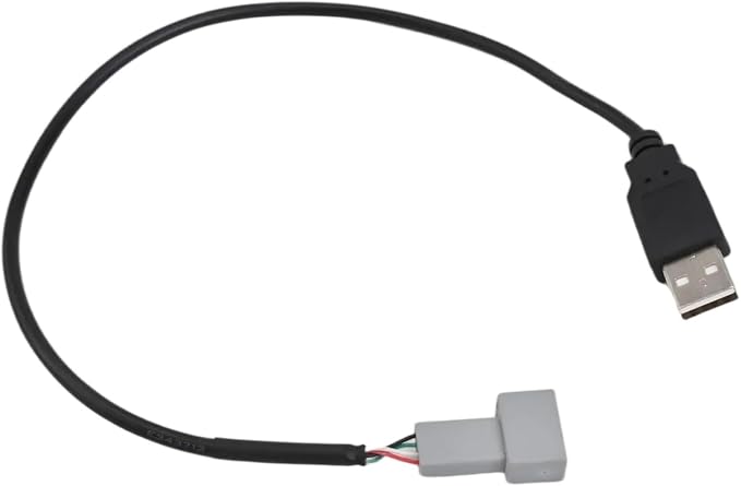 USB Adapter Cable 4 Pin USB2.0 Female to Male Connector Compatible with Hyundai-Kia Android-Multimedia System, ABS 20cm Extension for In-Car Audio Interface Wiring Behind Radio Installation(USB)