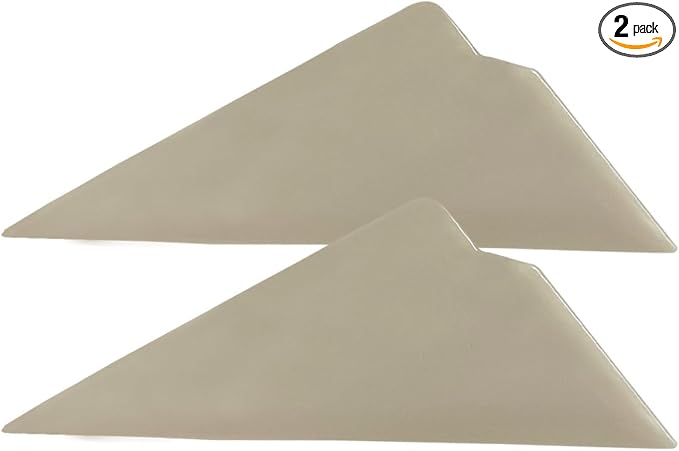 2PCS Triangle Contour Squeegee Car Window Tint Tools- Flexible Multi-Edge Corner Squeegee Vinyl Wrap Tool- Card Scraper Window Tint Squeegees for Car Wrap Film Installation Application (White)