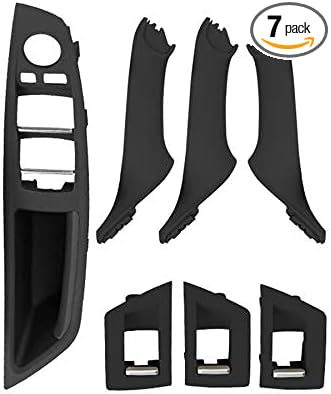 Side Door Handle for BMW 5 Series F10 F11,Inner Door Pull Handle Trim Cover Kits Replacement Window Switch Armrest Panel for BMW 520 523 525 528 530 535 (Black)