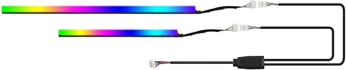 Dreamcolor Acrylic Interior Car Light Automotive Ambient Light Kits with APP Control 16 Million Color Fiber Optic Car LED Strip Light (2 PCS Wire Splitters)