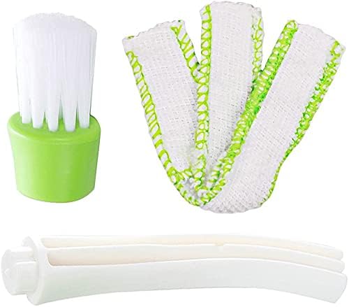 Mini Dust Collector Suitable for Car Vent 3 Piece Set Car Air Conditioner Cleaner and Brush Dust Cloth Tool Suitable for Keyboard Window Leaf Curtain Shutter