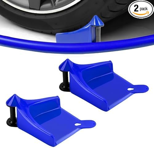4 pcs car Hose Guide for car Washing, tire Hose Roller to Prevent Pressure Washer Hose Stuck Under Wheels - Blue - DIY Detail Products, car Detailing Supplies (2)