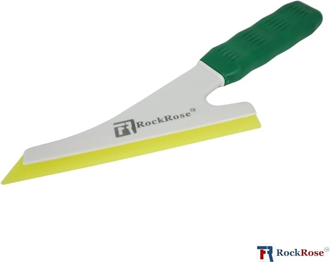 RockRose Doctor Stroke Squeegee – Professional Window Tinting Squeegee & Vinyl Wrap Applicator, Heavy-Duty Rubber Scraper for Auto Glass & Flat Glass Tint Yellow