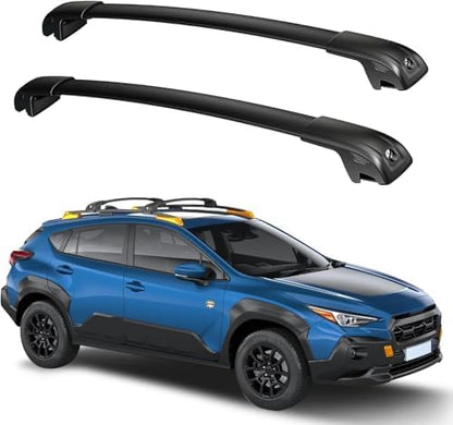 300lbs Roof Rack Cross Bars Compatible with Subaru Crosstrek Wilderness 2024 2025 2026 & Volkswagen Tiguan 2018-2026 & Taos 2022-2026 Aluminum Lockable Roof Rails Crossbar for Bike Kayak Cargo