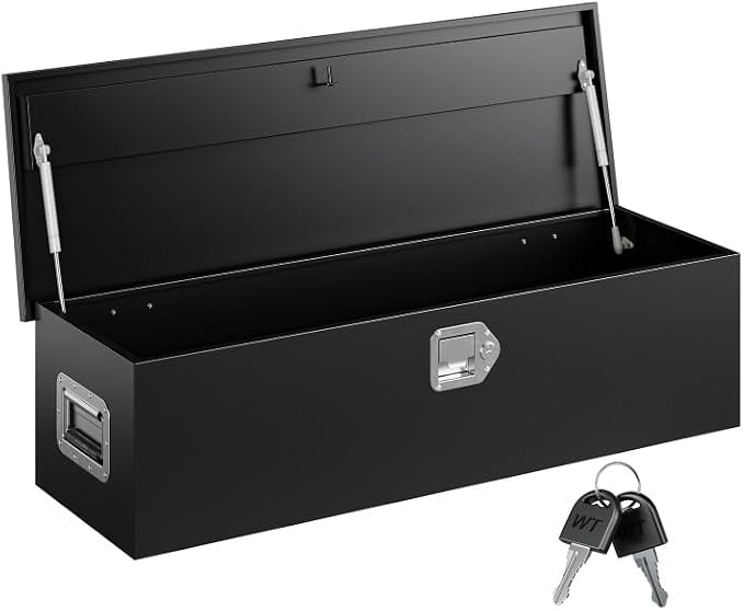 Yizosh 39 Inch Steel Heavy Duty Truck Bed Tool Box, Trailer Tongue Box with Lock and Keys