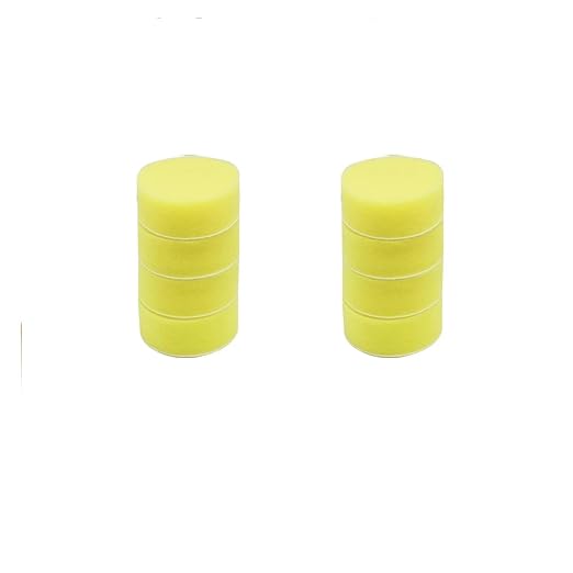 10 Pcs 3 Inch Polishing Pad Foam Drill Sponge Buffing Pads 80mm Flocking Car Buffer for Detail Polisher Waxing Cleaning(Flat Yellow)