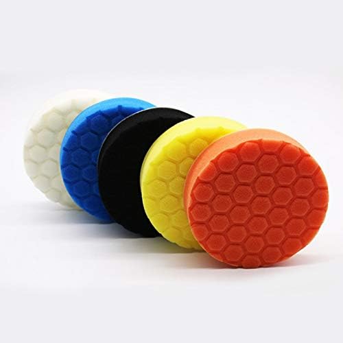 5Pcs 3inch 4inch 5inch 6inch 7inch Buffing Sponge Polishing Pad Kit Waxing for Car Polisher (6inch)