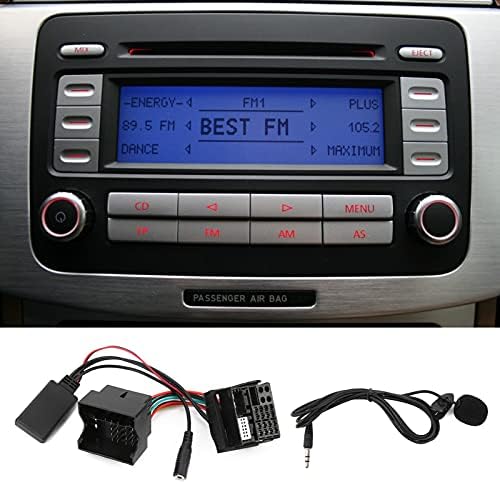 Acouto for RCD 510 Bluetooth Module, Car Microphone with AUX Bluetooth Adapter for RNS 310 510 for RCD 300 310 510, Microphone Adapter Auxiliary Audio Wire 150cm/59in Length Replacement