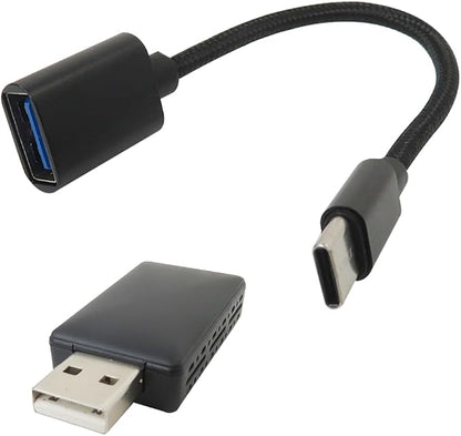 USonline911 Fast and Stable 2-in-1 Upgraded Car Play Wireless Adapter with 5Ghz WiFi and BT 5.0 Transmission Module Plug and Play for Androi-d Auto Wireless Adapter