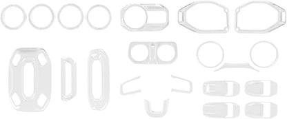 for Wrangler JL Interior Trim Kit White Dashboard for Jeep Wrangler JL JLU Gladiator JT 2018-2023 White Interior Accessories 21pcs