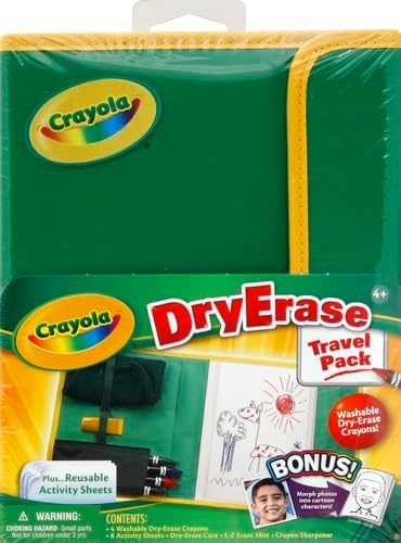 Crayola Washable Dry Erase Travel Pack, Whiteboard for Kids, Ages 4, 5, 6, 7 (Pack of 2)