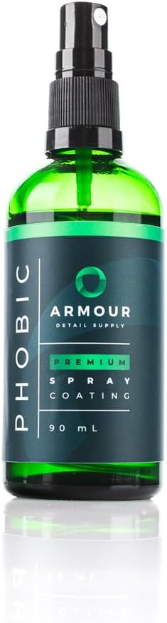 Armour Detail Supply - Phobic Spray Coating - User-Friendly Spray Ceramic Coating - Up to 2 Years of Durability; High Chemical & Damage Resistance - 90 ml