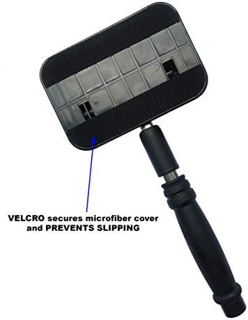 POLYTE Pivoting Windshield Glass Cleaning Tool Extendable Aluminum Handle w/9 Premium Microfiber Covers