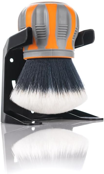 Detail Factory - Curveball XL Synthetic Brush - Ultra Soft Bristles, Comes with Storage Rack, Covers Large Area Inside or Outside Vehicles - Solar Flare