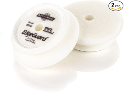 Buff and Shine - EdgeGuard Foam Buffing Pads - White - 3" Polishing and Finishing Pad - Pack of 2