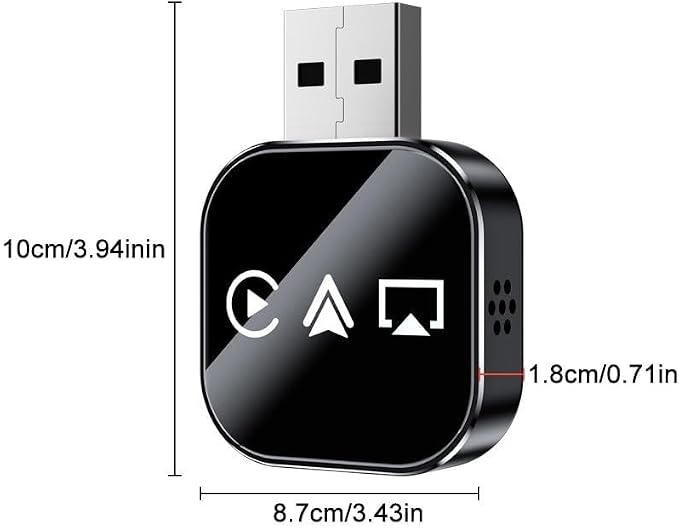 2026 Upgrade 3 in 1 Screen Mirroring for iOS Android Phone,Wired to Wireless Screen Mirroring Carplay Adapter for Car,Mirror Link Auto Adapter with 2.4/5Ghz WiFi & Bluetooth 5.0