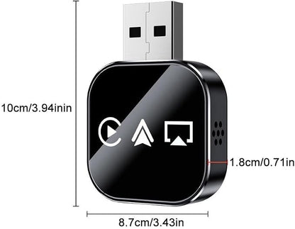 2026 Upgrade 3 in 1 Screen Mirroring for iOS Android Phone,Wired to Wireless Screen Mirroring Carplay Adapter for Car,Mirror Link Auto Adapter with 2.4/5Ghz WiFi & Bluetooth 5.0