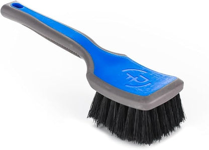 Detail Factory - ProGrip Interior Scrub Brush - Soft Bristles - Rubber Grip for Maximum Stability and Comfort - Curved Head Profile for Better Clearance - Avalanche