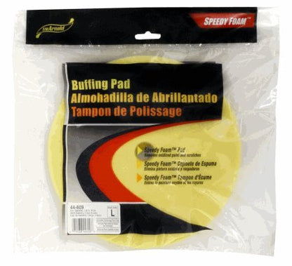 Speedy Yellow Polyester Foam Buffing Pad, 9 inch