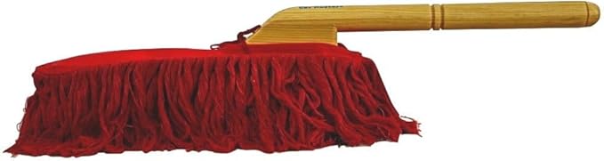 California Car Duster Original Style Wood Handle Duster with Red Mop